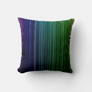 Square Rainbow Light Stripes Cushion