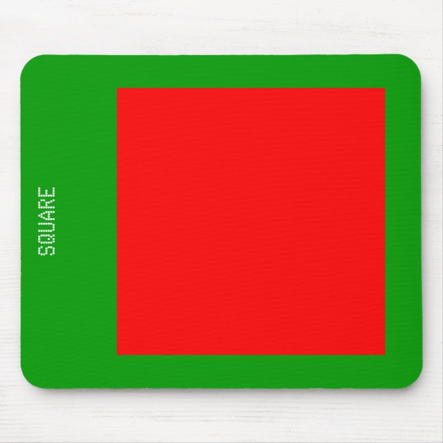 Square - Red and Green Mouse Pad (Front)