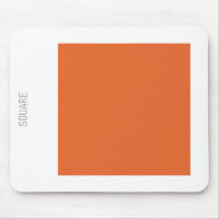 Square - Red Brown with White