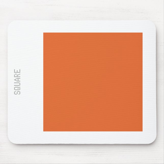 Square - Red Brown with White Mouse Pad (Front)