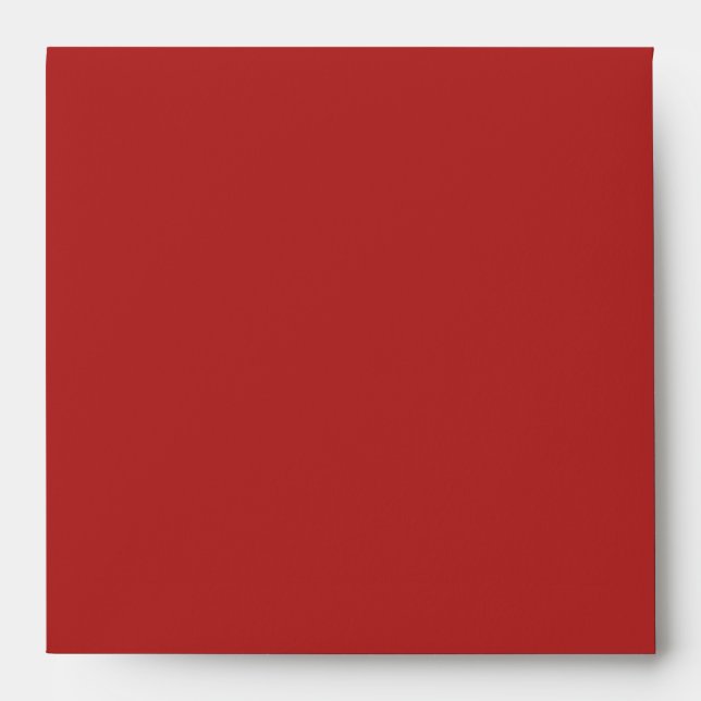 Square Red Linen Envelopes (Front)