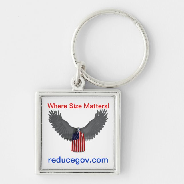 square reducegov keychain (Front)