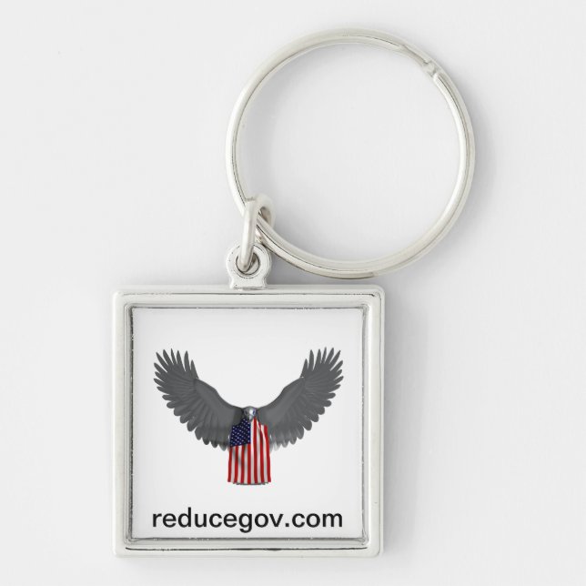 square reducegov keychain (Front)