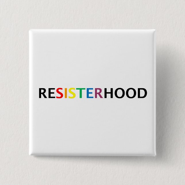 square resisterhood button (Front)