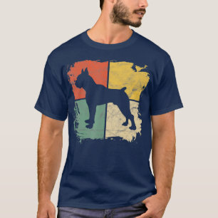 Square Retro Boxer Owner Gift Dog Boxer Dad Mum T-Shirt