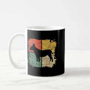 Square Retro Bull Terrier Owner Gift Dog Bully Dad Coffee Mug