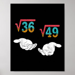 Square Root 36 49 Meme 67 Ice Cream Drip Math Teac Poster