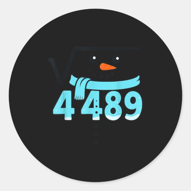 Square Root 4489 Christmas Meme Six Seven Slang Ma Classic Round Sticker (Front)