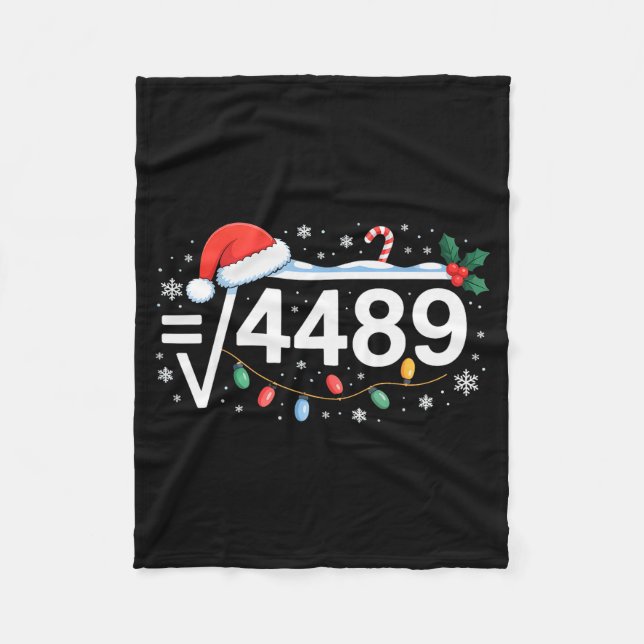 Square Root 4489 Funny 67 Meme Math Teacher 6 7 Ch Fleece Blanket (Front)