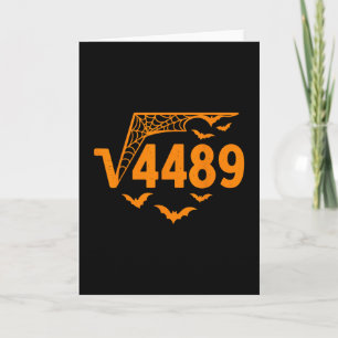 Square Root 4489 Funny Halloween Meme 67 Math Teac Card
