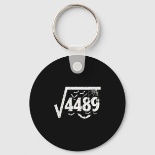 Square Root 4489 Funny Halloween Meme 67 Math Teac Key Ring