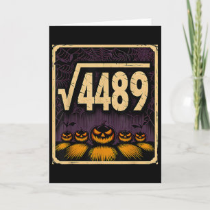 Square Root 4489 Halloween Pumpkin Math Joke 6 7 S Card