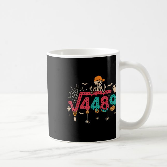 Square Root 4489 Math Teacher Funny 67 Meme Hallow Coffee Mug (Right)
