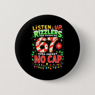 Square Root 4489 Six Seven Christmas Funny 67 Meme 6 Cm Round Badge