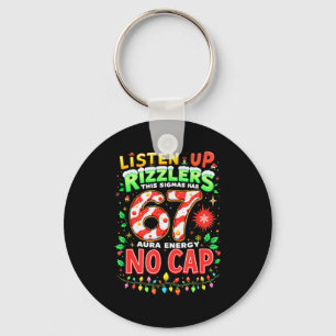 Square Root 4489 Six Seven Christmas Funny 67 Meme Key Ring