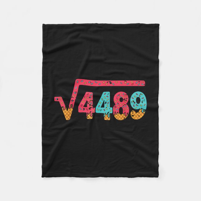 Square Root 4489 Slang Math Teacher Six Seven 6 7  Fleece Blanket (Front)