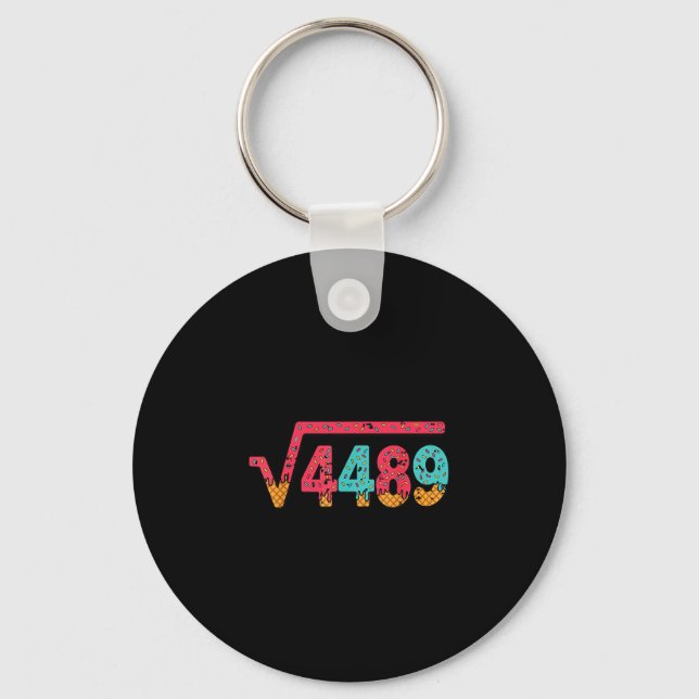 Square Root 4489 Slang Math Teacher Six Seven 6 7  Key Ring (Front)