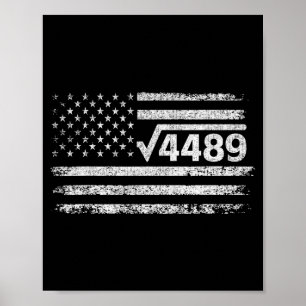 Square Root 4489 Slang Math Teacher Six Seven 6 7 Poster