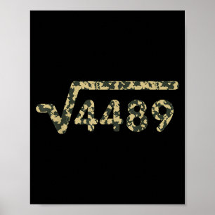 Square Root 4489 Slang Math Teacher Six Seven 6 7 Poster