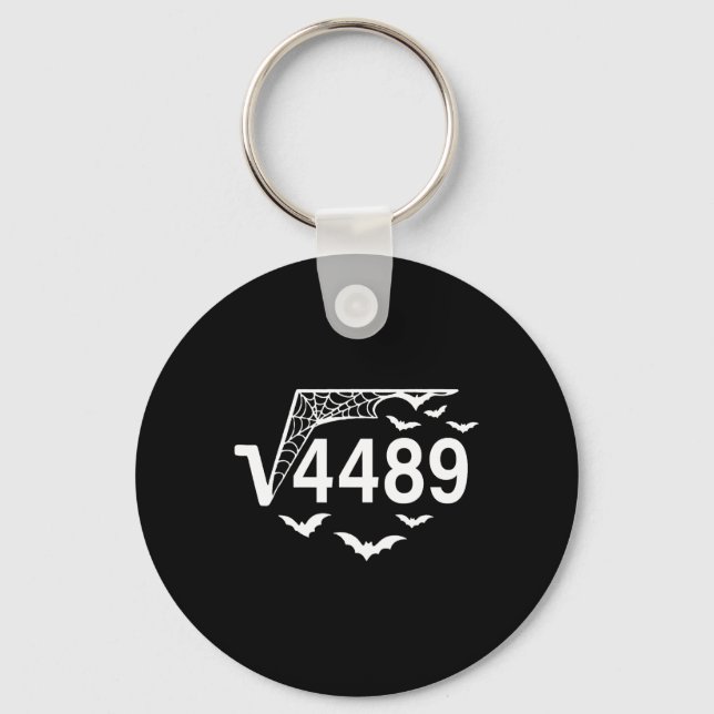 Square Root 67 Meme 6 7 4489 Slang Math Teacher Ha Key Ring (Front)