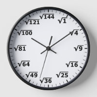 Square Root Clock - Mathematics Math Clock