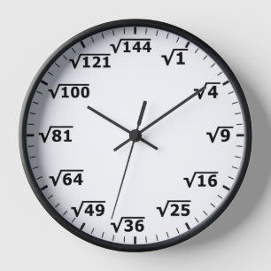 Square Root Clock - Mathematics Math Clock