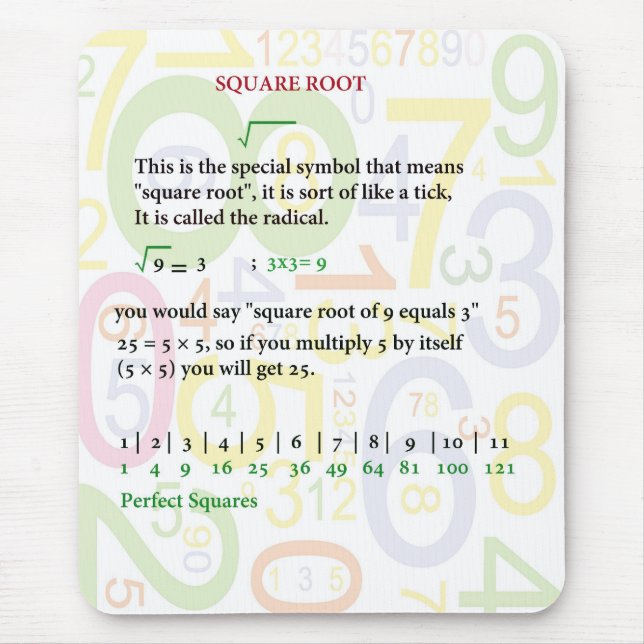 Square root Mousepad (Front)