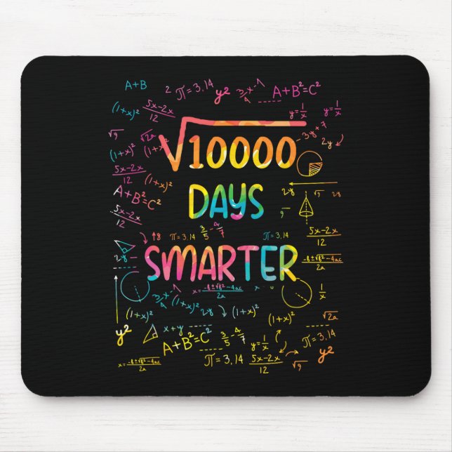 Square Root Of 10000 Math 100 Days Smarter School  Mouse Pad (Front)
