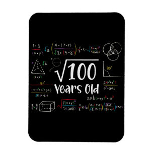 Square Root of 100 10th Birthday 10 Year Old Gifts Magnet