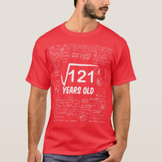 Square Root of 12111th Birthday 11 Years Old Math  T-Shirt