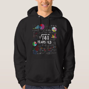 Square Root Of 144 12th Birthday 12 Year Old Math Hoodie