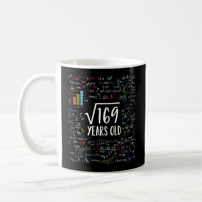 Square Root Of 169 13Th 13 Math Bday Coffee Mug (Left)