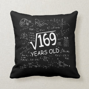 Square Root of 169 13th Birthday 13 Years Old Cushion