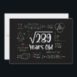Square Root of 289 17th Birthday 17 Year Old Gifts Invitation<br><div class="desc">Perfect 17 Yrs Old Gift Idea for Kids Square Root Of 289 Years Old. Awesome gift for teen,  children,  daughter,  friends made/ born in 2007,  schoolboy,  son,  youth,  schoolchild,  boy,  kinder,  legend,  girl,  guys,  teenagers on happy 17th Birthday Party.</div>