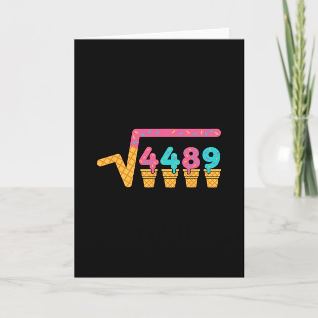 Square Root Of 4489 Ice Cream Drip Meme Slang 67 6 Card (Front)