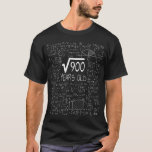 Square Root of 900-30th Birthday Gift T-Shirt<br><div class="desc">This funny and nerdy tee is the perfect comical geek present gift idea for B-day for everyone celebrating to become thirty yrs old. It could also be a nice group shirt for a thirty years old B-day party.</div>