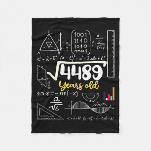 Square Root Years Old Seven Teacher 67 Six 7 6 Fun Fleece Blanket