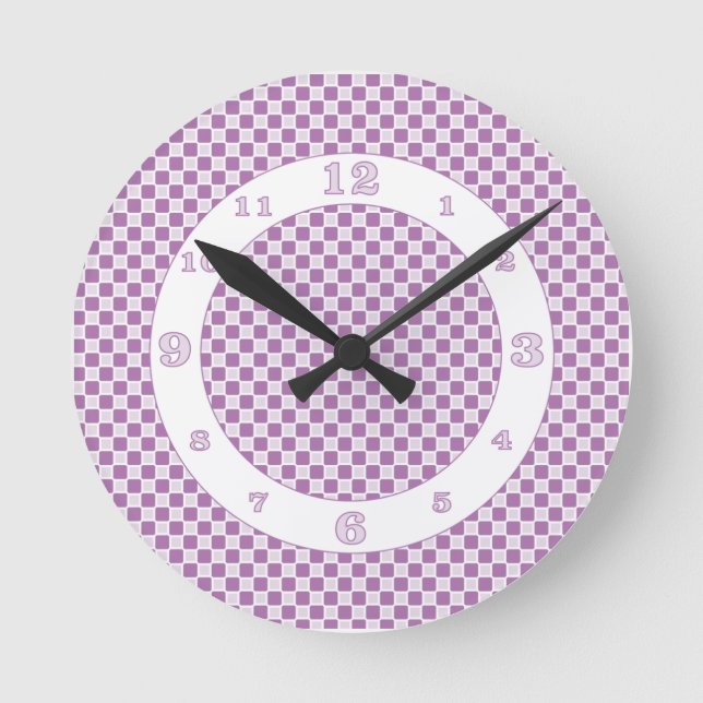 Square Round- Purple Round Clock (Front)