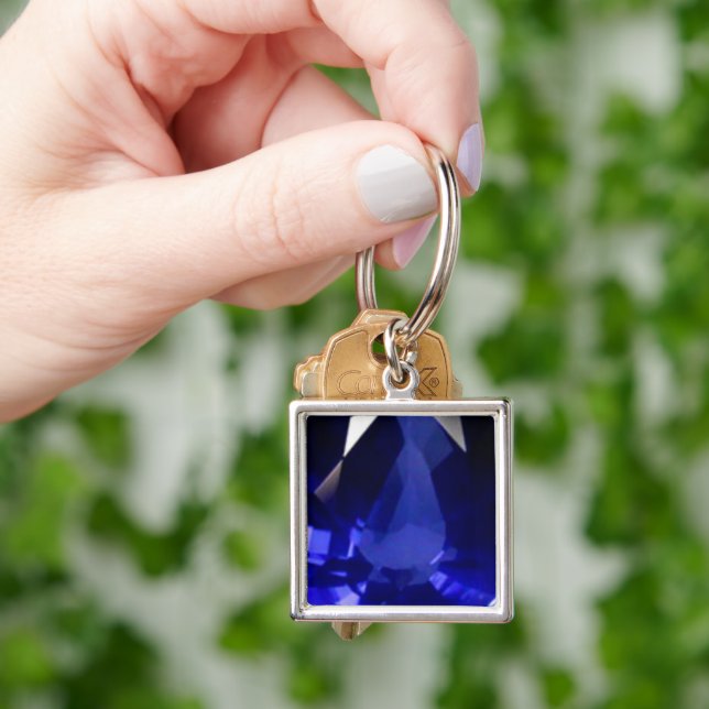 Square Sapphire Keychain (Hand)