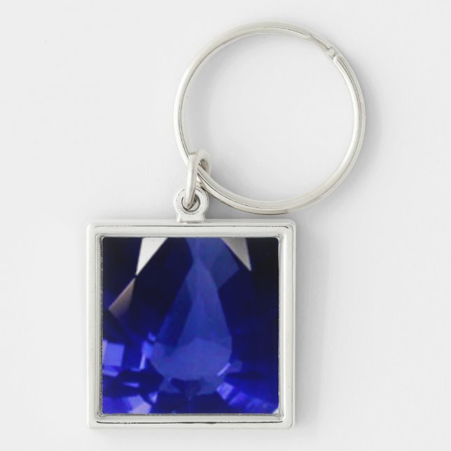Square Sapphire Keychain (Front)