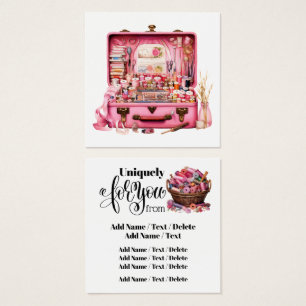 Square Sewing Business or Enclosure Card 