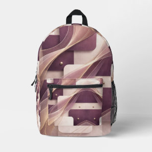 Square shapes AI art Printed Backpack