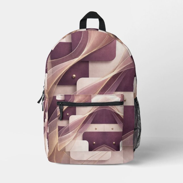 Square shapes AI art  Printed Backpack (Front)
