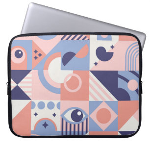 Square Shapes: Geometric Abstract Mosaic Laptop Sleeve