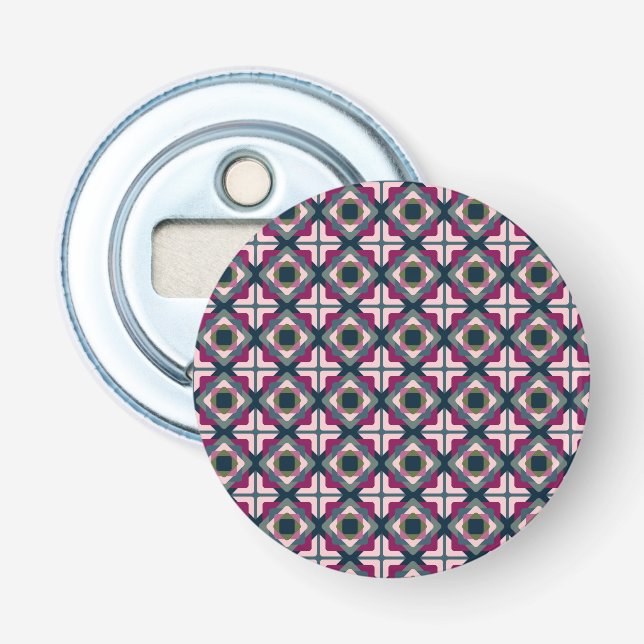 Square Shapes Pattern Bottle Opener (Front)