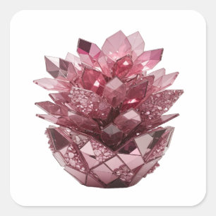 Square Silver Square Sticker