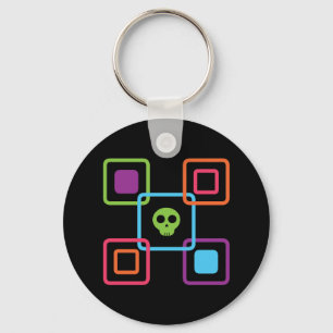Square Skull Key Ring