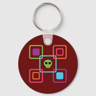 Square Skull Key Ring