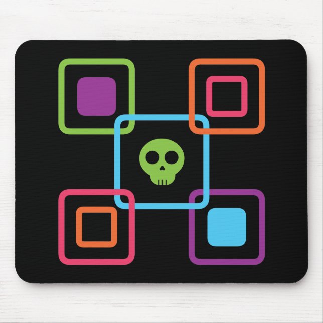Square Skull Mouse Pad (Front)