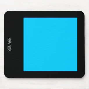 Square - Sky Blue and Black Mouse Pad